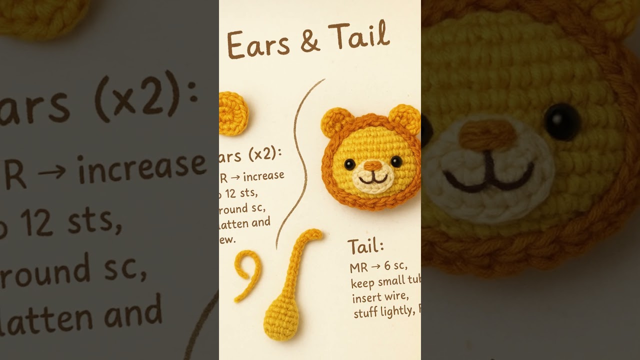 Let&rsquo;s Crochet a Mini Lion Together! | Easy Amigurumi Tutorial 🧶✨
