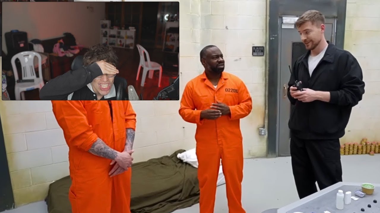 GLOGLOKING REACCIONA a MRBEAST - Sobrevive 100 Días En Una Prisión, Gana 500,000 Dólares