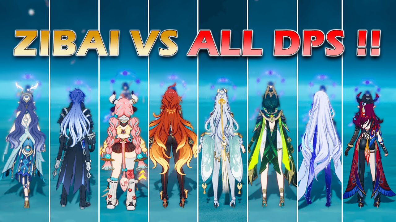 C0 Zibai vs ALL Game DPS! BEST DPS Showcase ? [Genshin Impact]