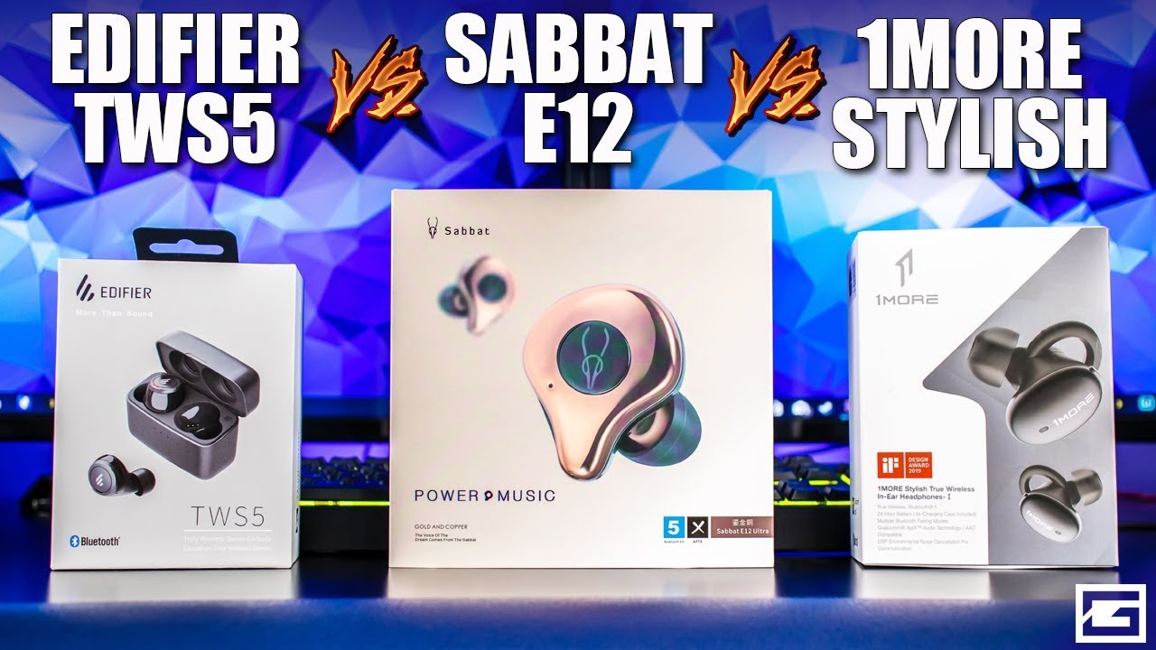 True Wireless Showdown! : Sabbat E12 Ultra VS 1More Stylish VS Edifier TWS5 Video