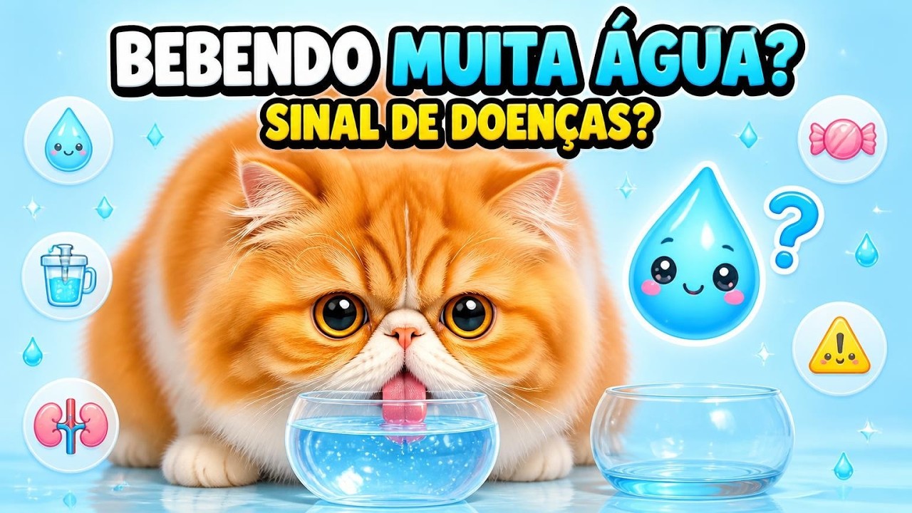 GATO bebe MUITA água, mais água do que o normal. Gato está sempre com sede - Gatil Hauser