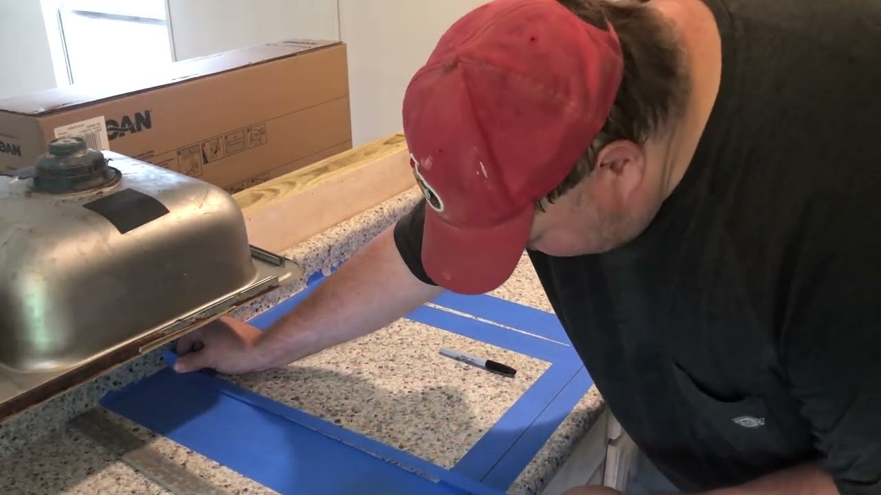 Cutting Laminate Countertop for sink install