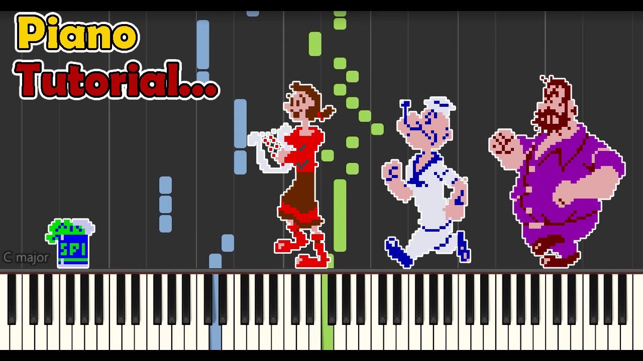[Piano Tutorial] Popeye NES Medley