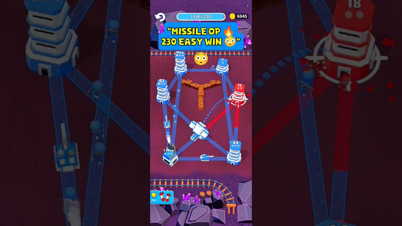 “Level 230 Missile Attack Opinions😱Easy Win Trick| Tower War Fast Strategy”