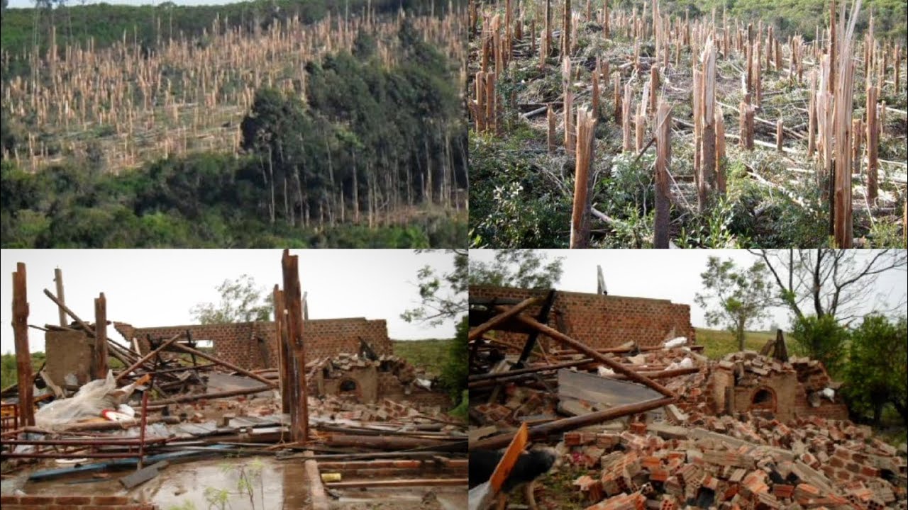 TORNADO PROVOCA ESTRAGOS EM CANGU&Ccedil;U-RS (03/05/2013)