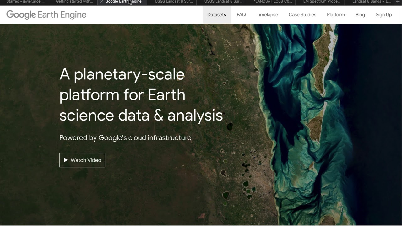 Band-color combinations: Getting started with Google Earth Engine