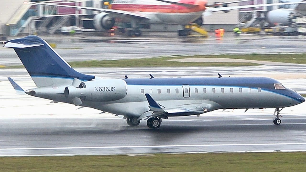 Private owner Bombardier Global 5000 - Beautiful Landing