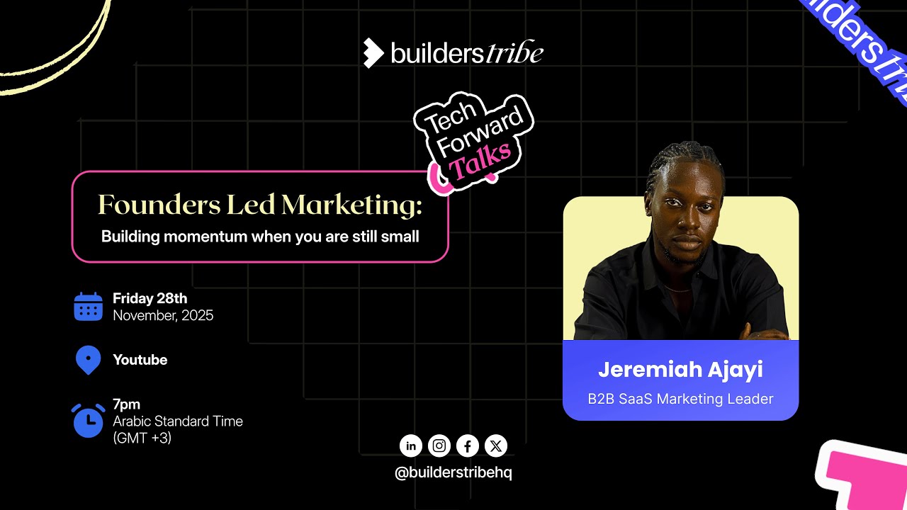 [LIVE] Founders Led Marketing: Building momentum When You are Still Small w/ Jeremiah Ajayi  H/Ajiri