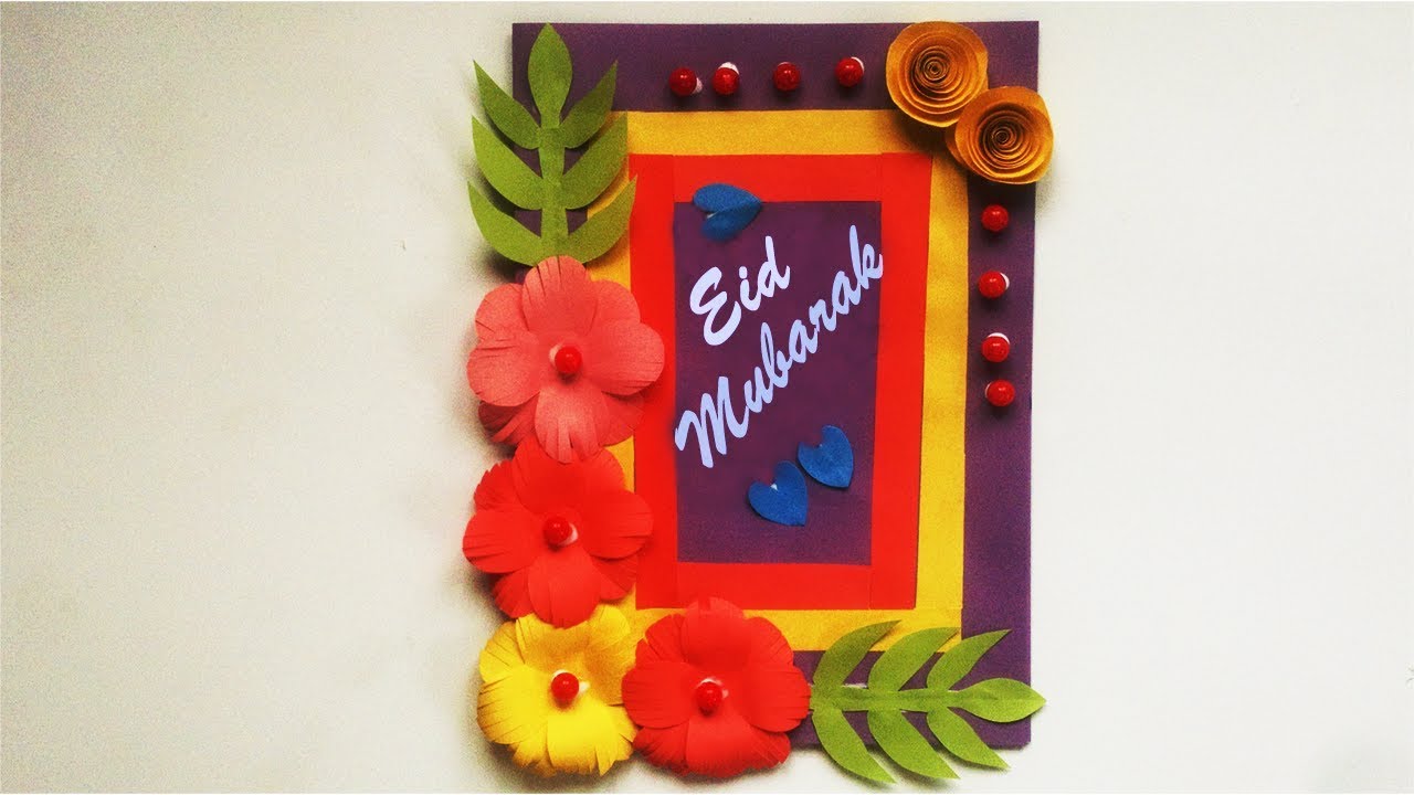 Beautiful Handmade EID Mubarak Card idea | Afruja Arts And Crafts