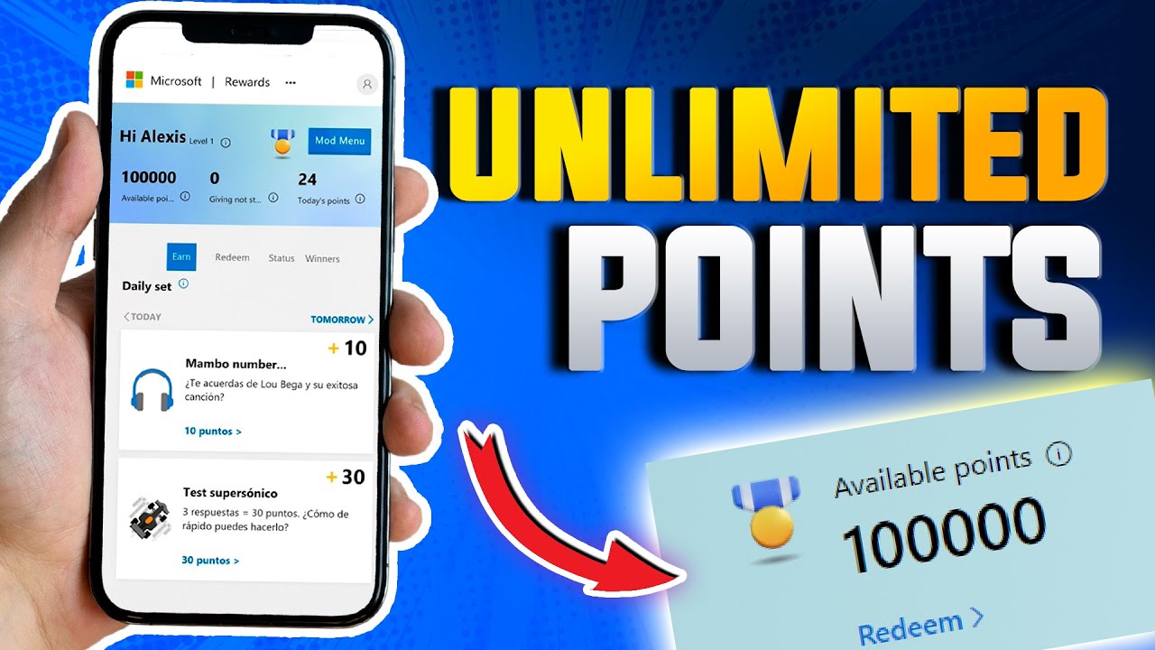 Microsoft Rewards Free Points ✔️ Get Free 100K Points Daily with THIS (Easy)