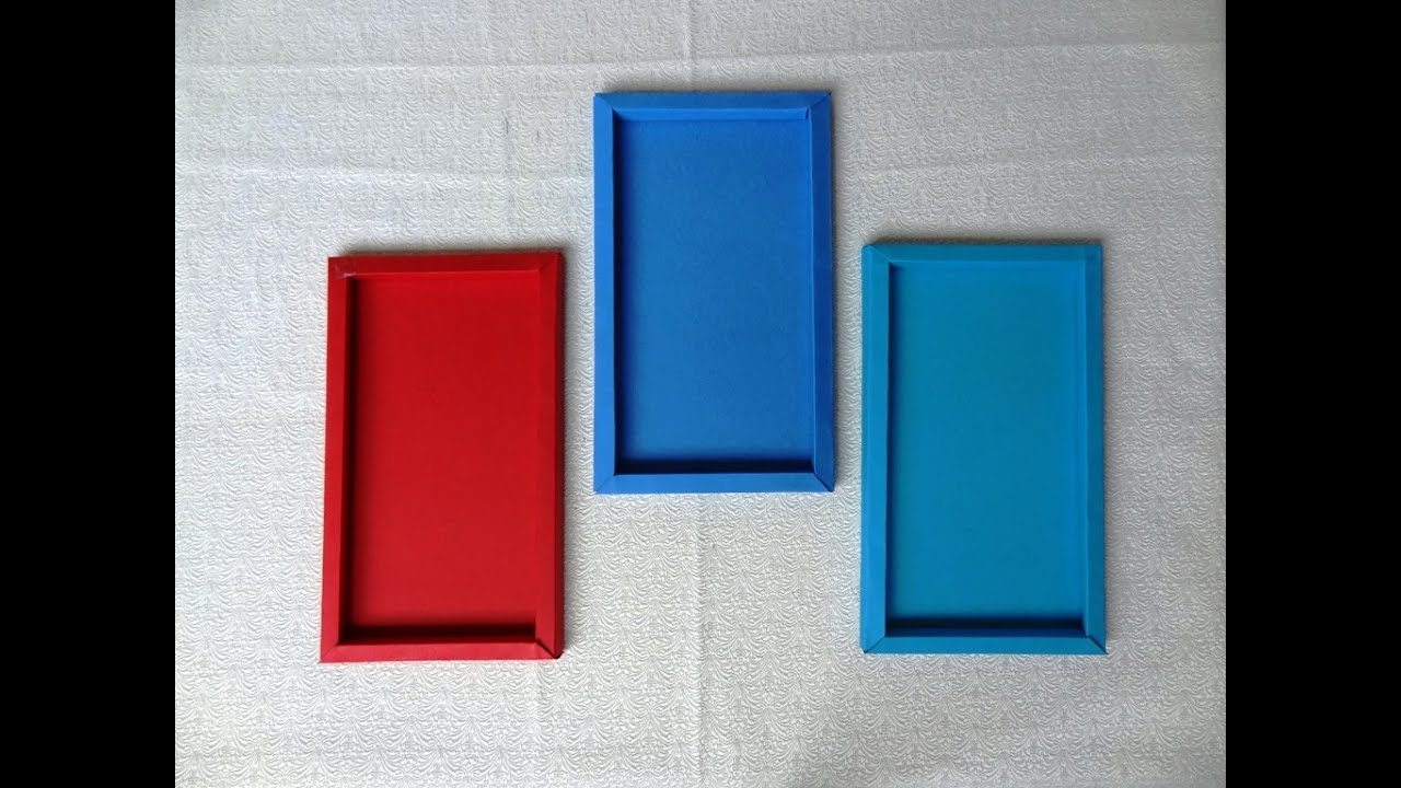 DIY Rectangular Frame Using A4 Colored Paper | How To Make Paper Frame