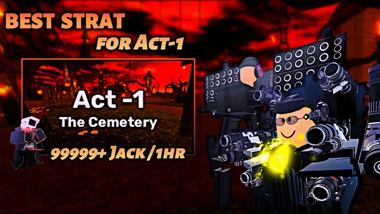 BEST STRAT FOR ACT-1 !!! [ Skibi Defense ] #roblox #towerdefense #fypシ