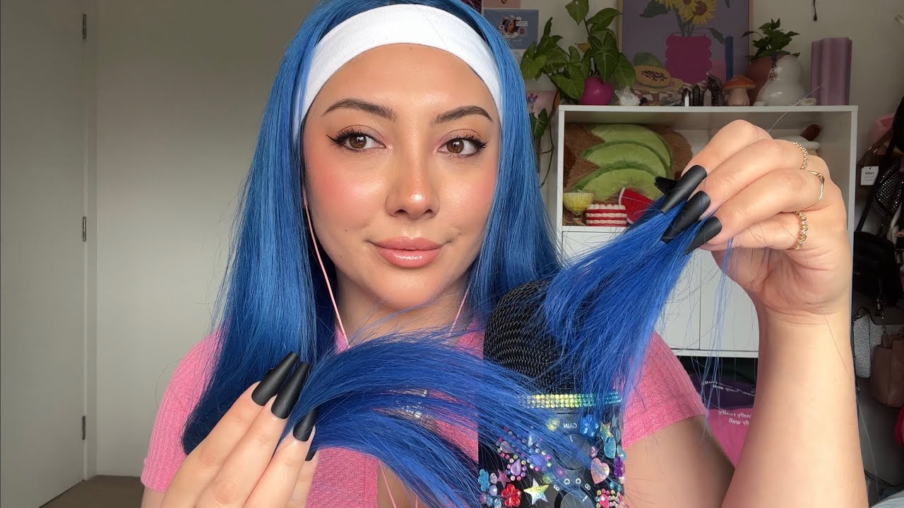ASMR with wigs 💘 ~hair brushing, wigs on the microphone, experimental asmr~ | Whispered