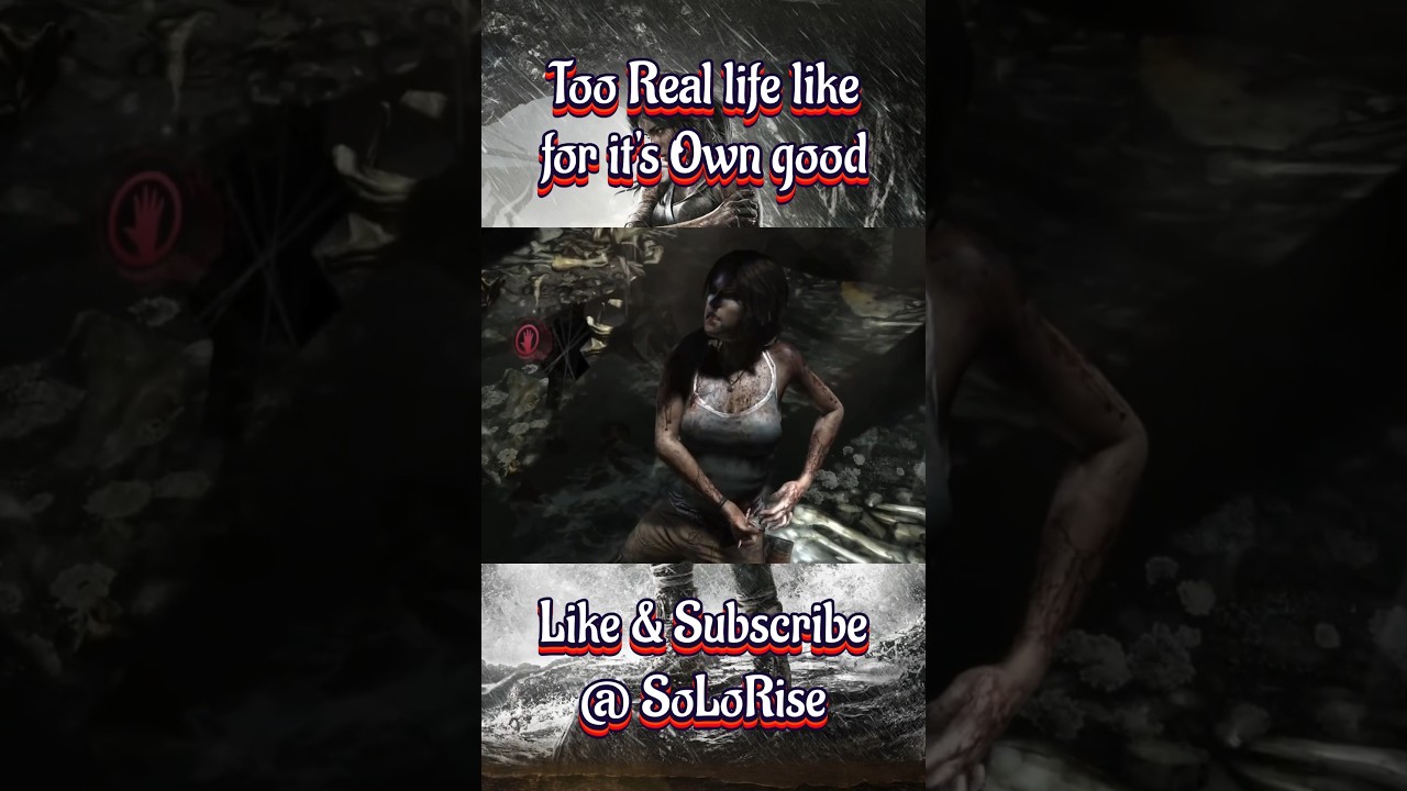 When the game too realistic 😬🤕 #shorts #tombraider #laracroft #goty2013