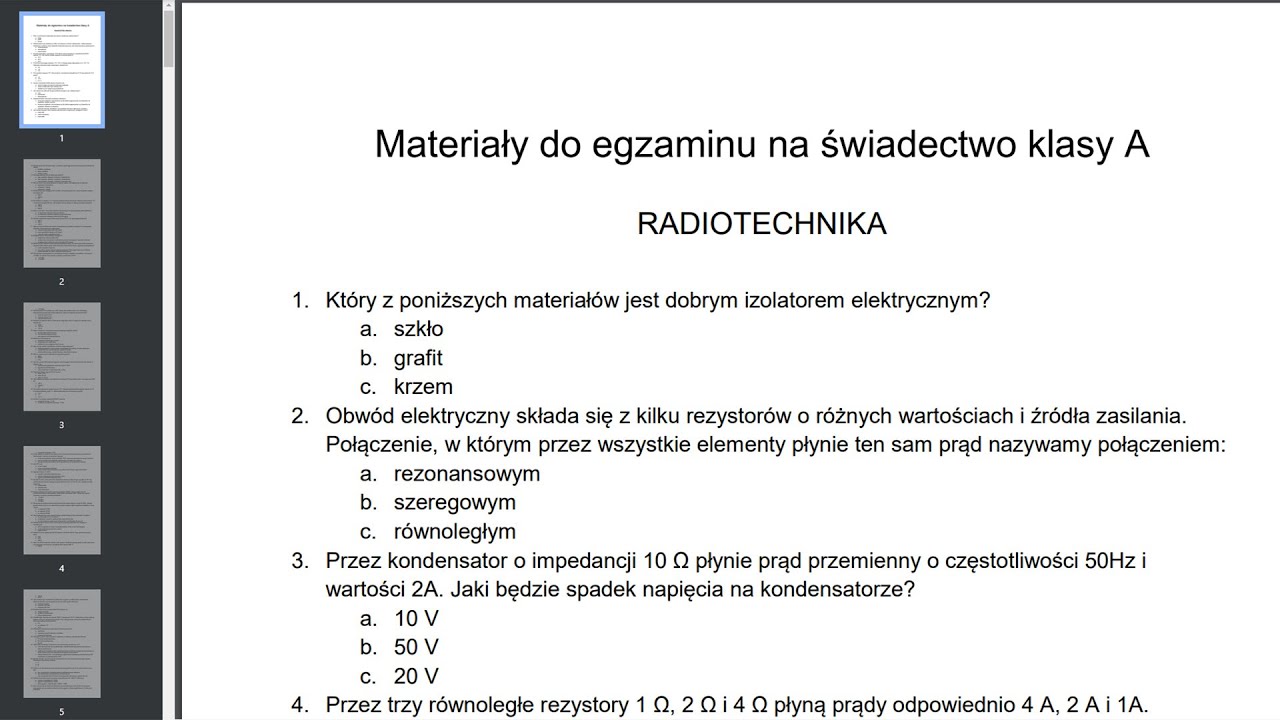 Nowa baza pytań na egzaminach krótkofalarskich
