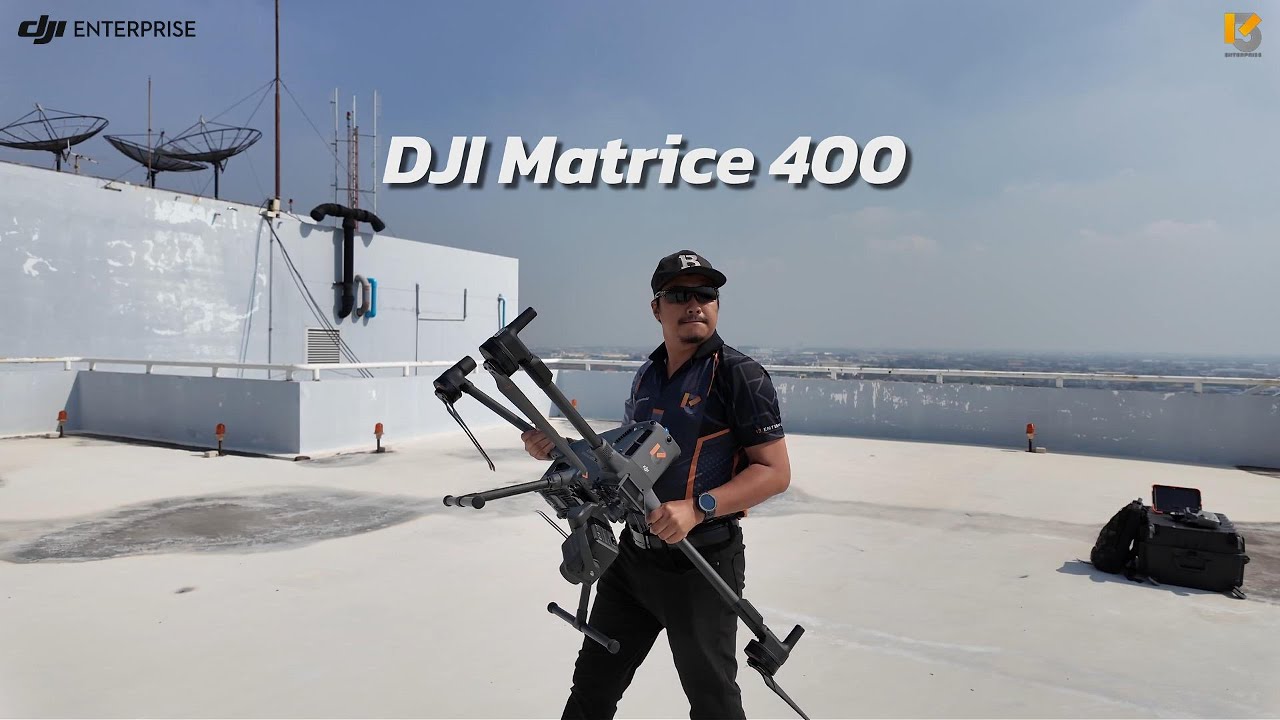DJI Matrice 400 с полезной нагрузкой для воздушной транспортировки.