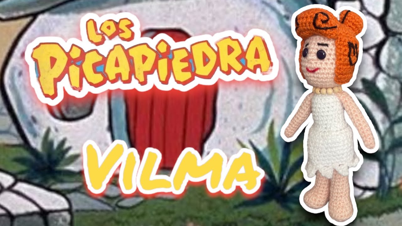 Cómo tejer VILMA PICAPIEDRA los Picapiedra Amigurumi  paso a paso tutorial crochet (subtítulos)