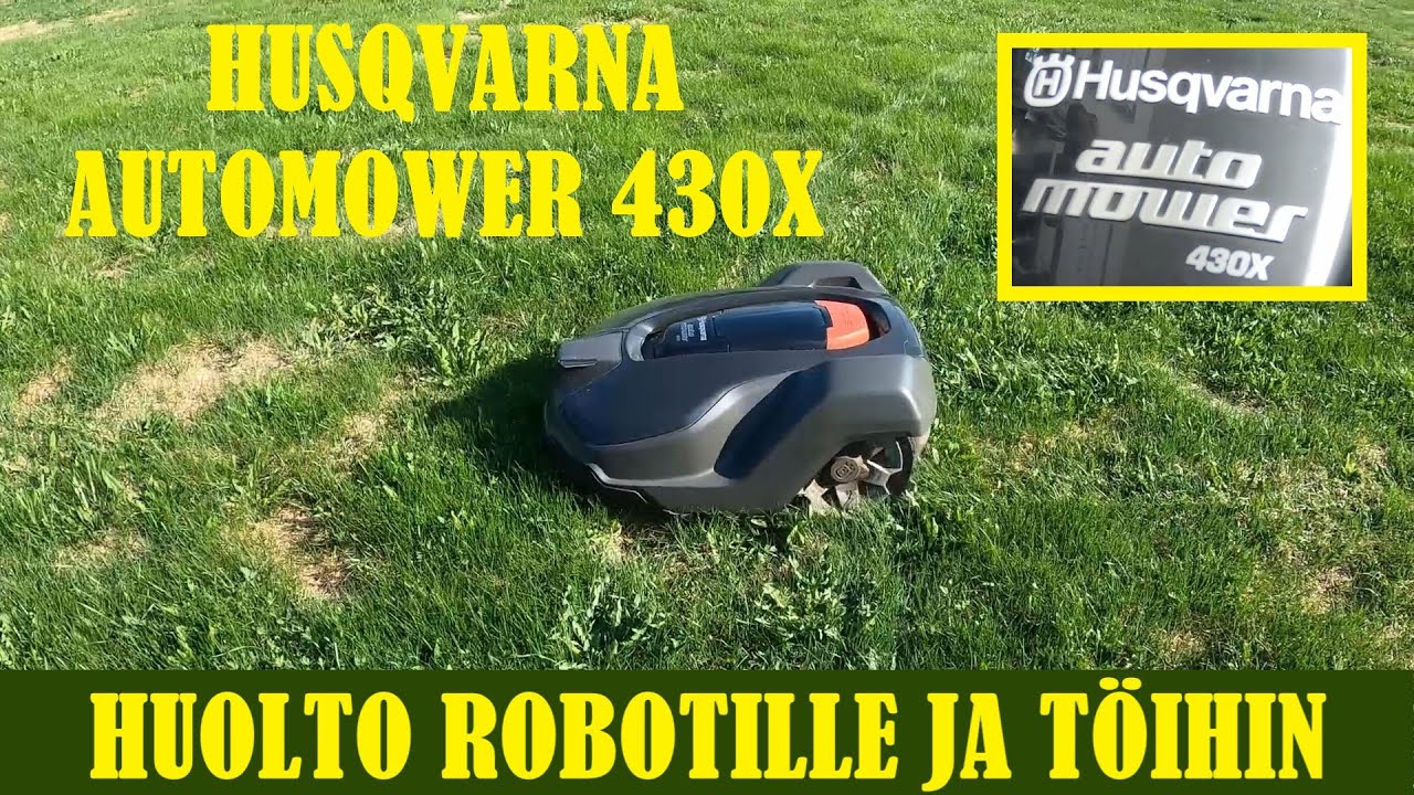 Husqvarna 430X robotin herättäminen talven jäljiltä.
