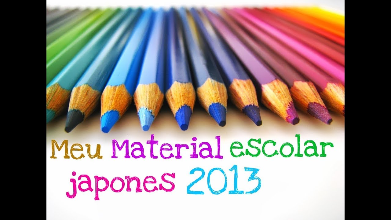 Meu material escolar japonês 2013