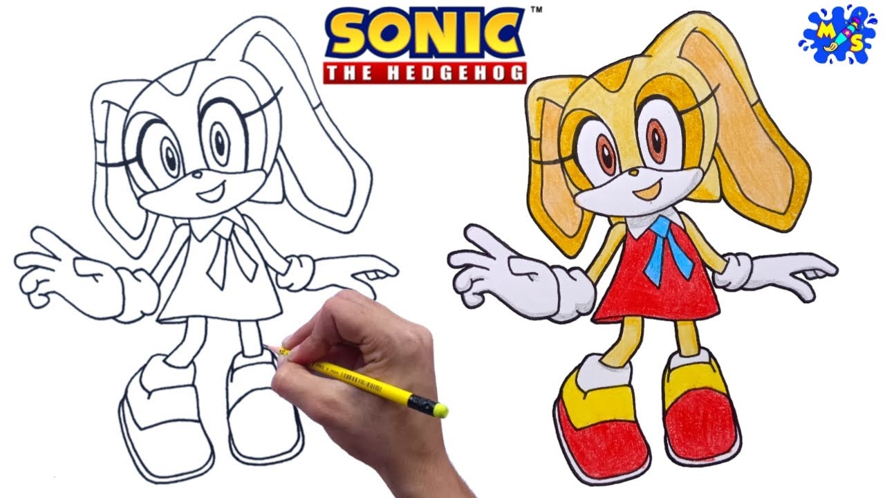How to Draw Cream the Rabbit Step by step | Sonic the hedgehog