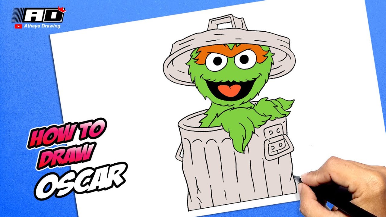 How to draw Oscar the Grouch from Sesame Street