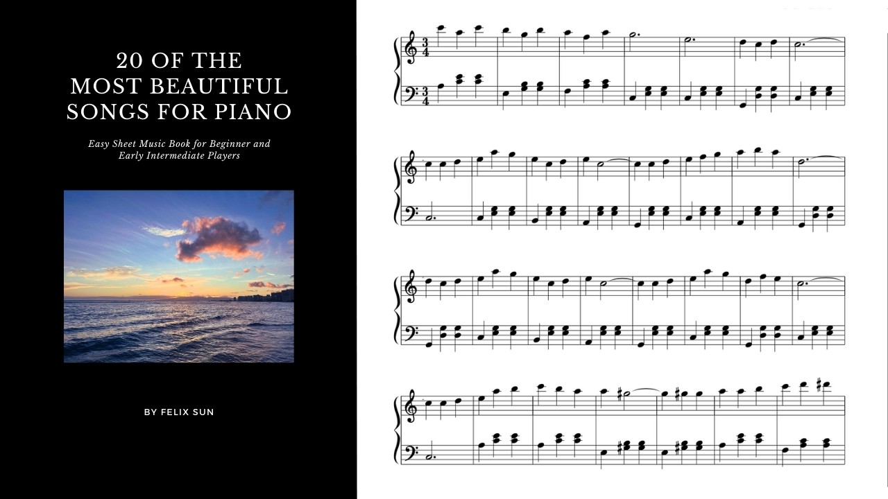 20 of the Most Beautiful Songs for Piano | Easy Sheet Music Book (Full Performance)