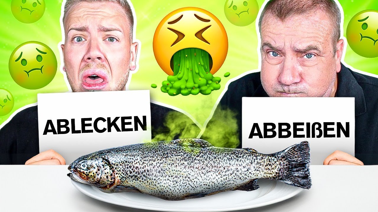ABLECKEN oder ABBEIßEN Challenge (mit Papa)