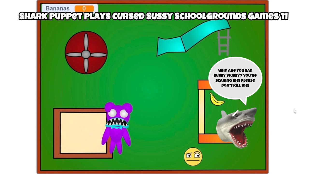 Фильм SB: Акула Паппет играет в Cursed Sussy Schoolgrounds Games 11!