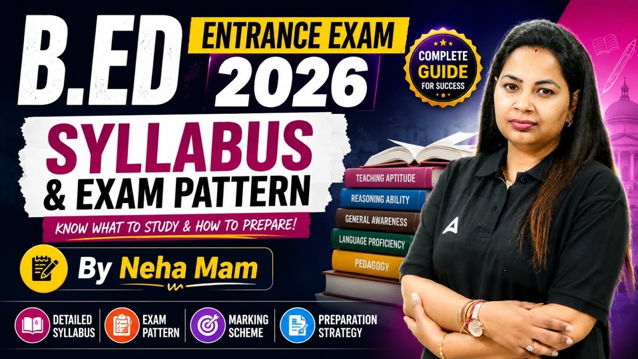 B.ED Entrance Exam Syllabus 2026 Punjab | BED Entrance Exam Pattern 2026 | By Neha Mam