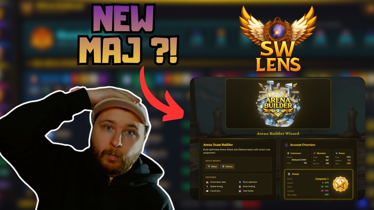 Build RTA, Arena, Siege, and Rune Sorting, all automatically = SW Lens | Summoners War