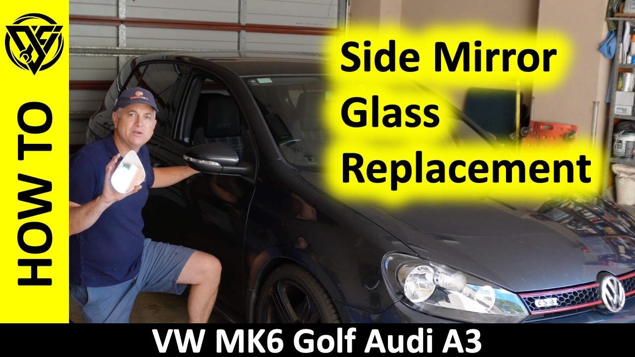 Как заменить стекло бокового зеркала заднего вида в VW Golf Mk6 GTI и Audi A3