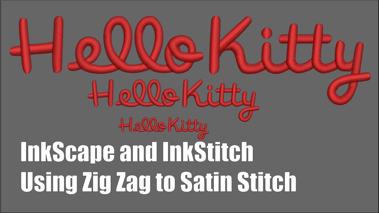 InkScape and InkStitch - Zig Zag to Satin