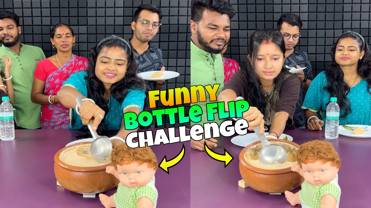 Sweet Curd Flip Funny Challenge With Family