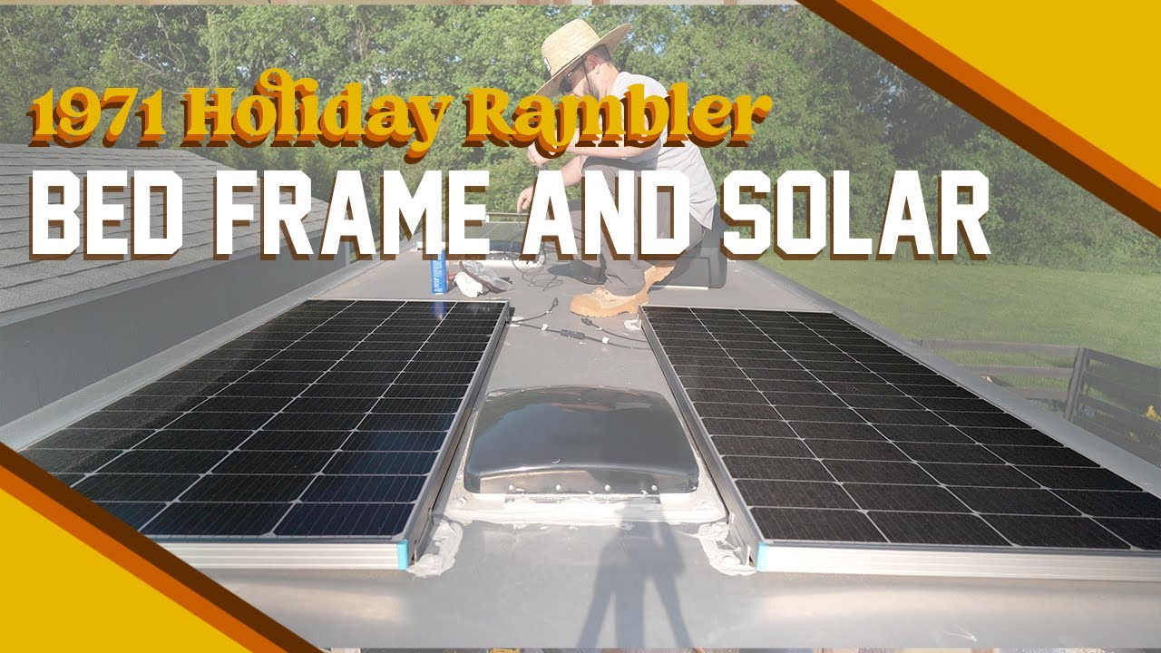 Turning on the solar and building the bed in my vintage camper!