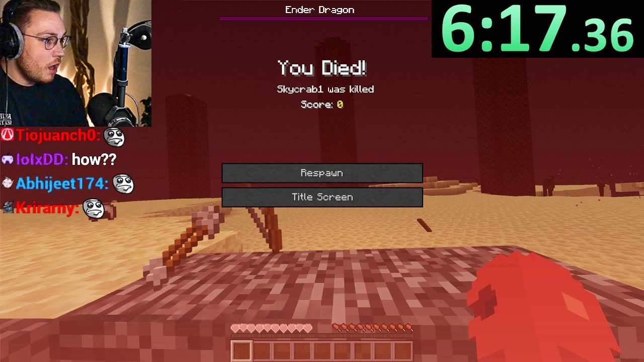 ohnepixel speechless after watching minecraft's worst world record fail...