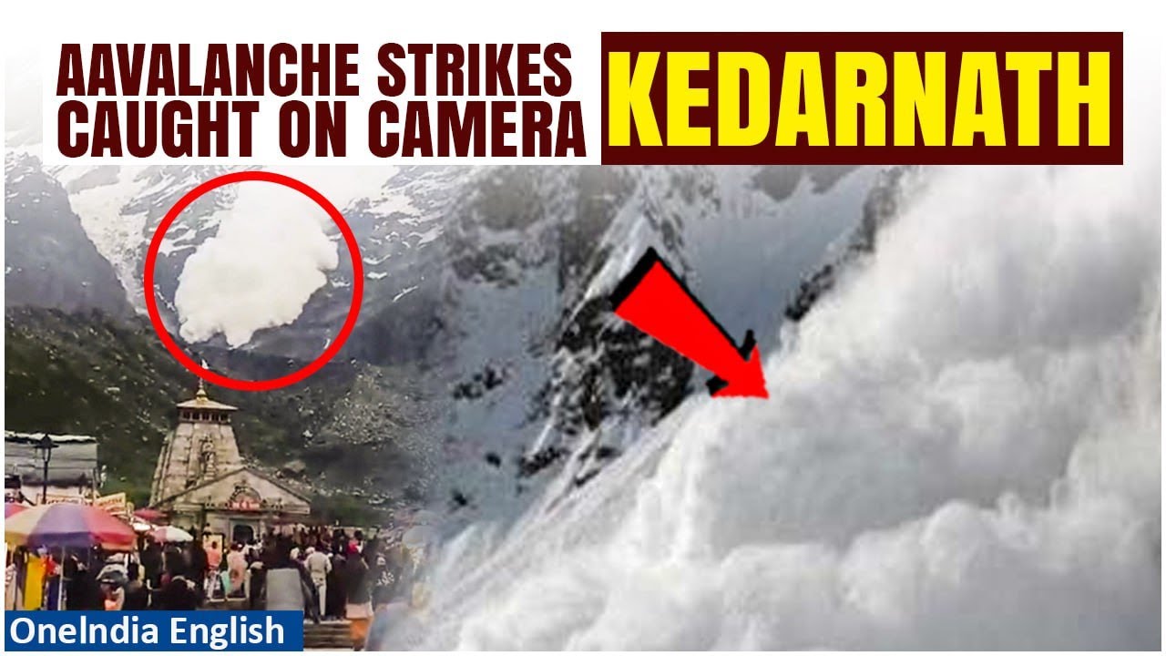 Watch Video of Avalanche Hitting Gandhi Sarovar in Uttarakhand's Kedarnath Amidst High Pilgrim No.
