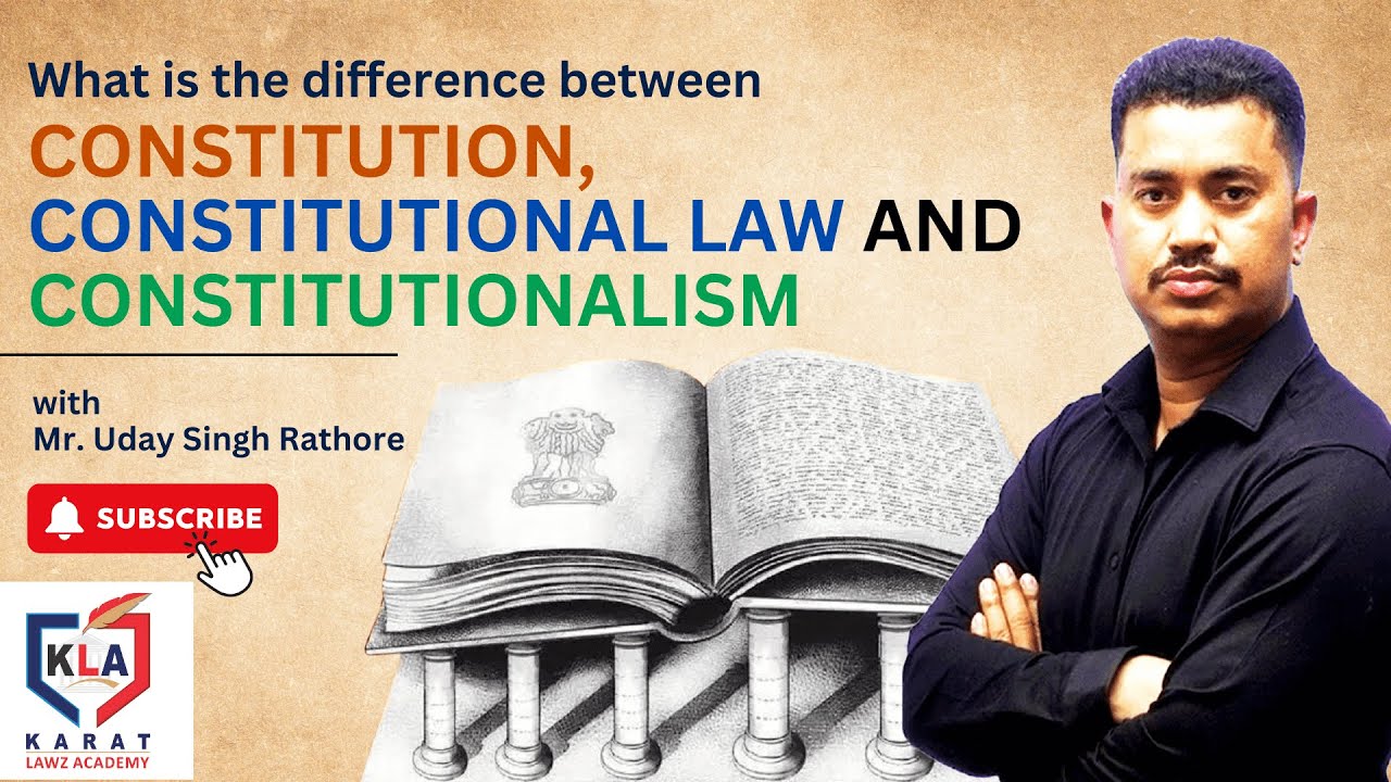 Difference between Constitution, Constitutional law and Constitutionalism || Constitution of India 👍
