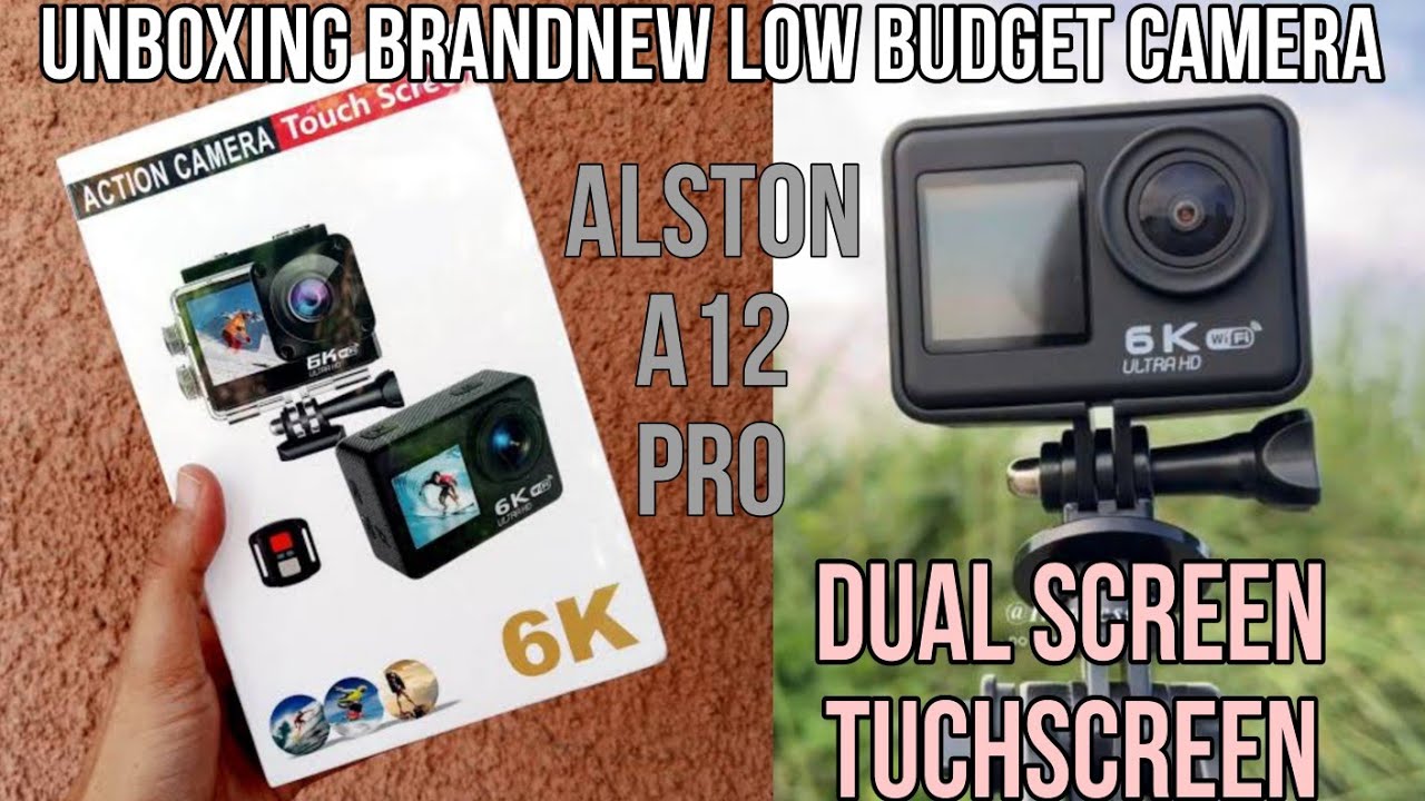 LOW BUDGET ACTION CAMERA 📷 / UNBOXING ACTIONS CAMERA / ALSTON A12 PRO UP TO 6K RESOLUTION 60FPS