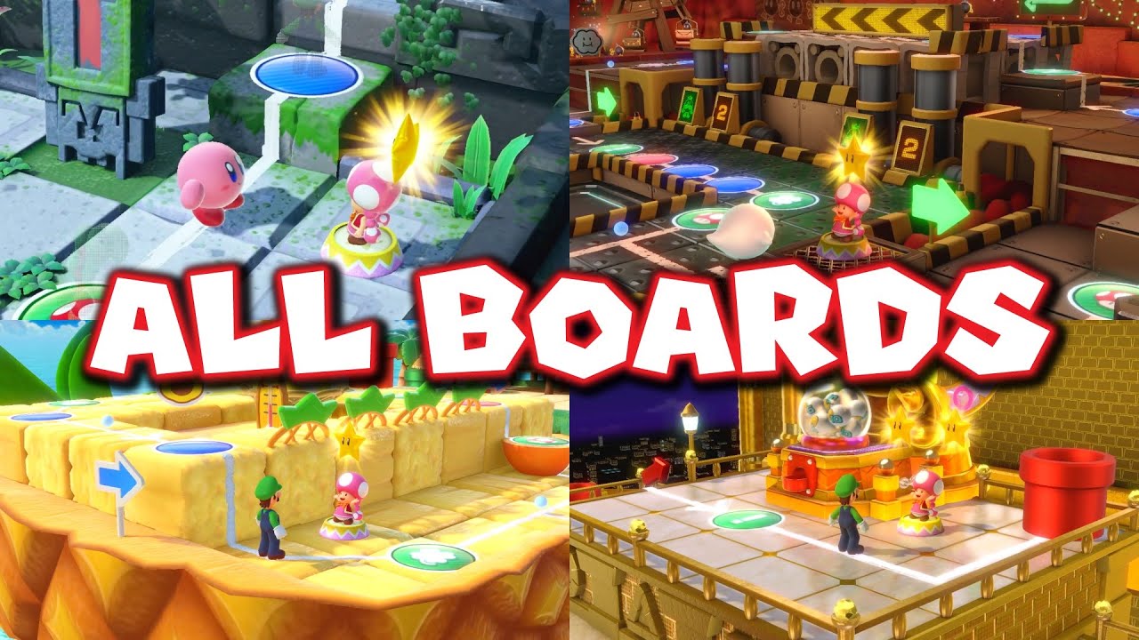 Super Mario Party - ALL BOARDS!! Brother and Sister, Full Movie! (3 Hours)