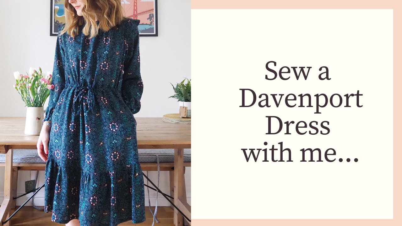 Sew a Davenport Dress with me | Sew Along | Friday Pattern Company #sewing #sewalong #artgallery