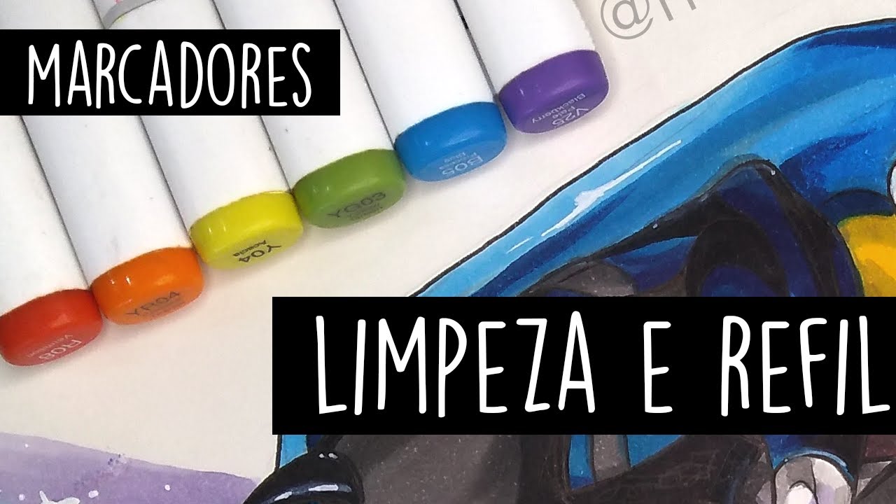 Manutenção de MARCADORES - limpeza, recarga e troca de pontas