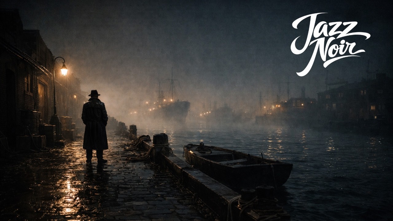 Harbor Fog Noir — 5 Hours of 1940s–1950s Jazz for Focus & Unwind | Midnight Dockside