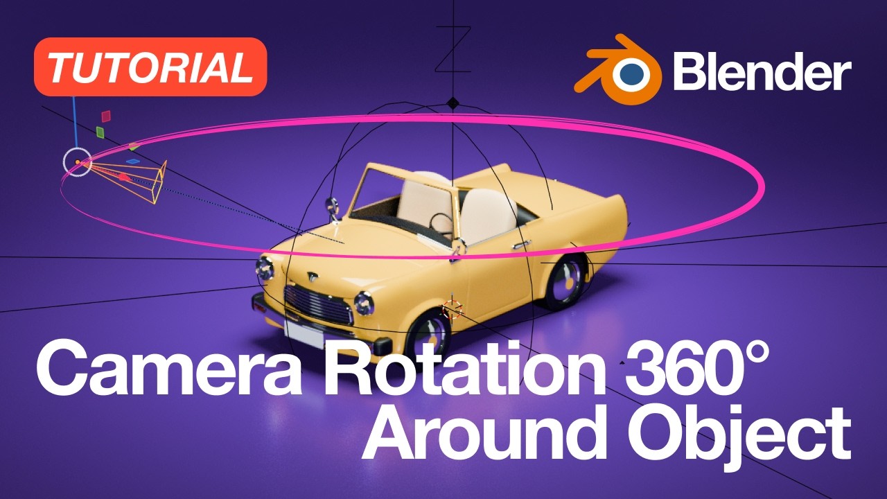 Camera Rotation 360° Around Object (Tutorial) #blender #tutorial #animation  #3d #motion #beginners