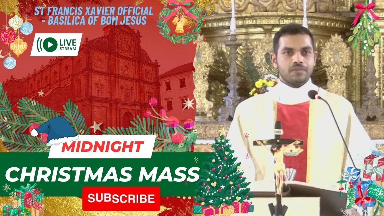 🎅👼🙏11: 30 PM  English Christmas Midnight Mass 🎅🎶 Basilica of Bom Jesus 👼🎺🎻🎼 24 December 2023