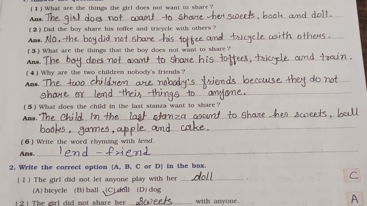 Std 5 Unit 8 Nobody's friends Marigold Workbook part 2