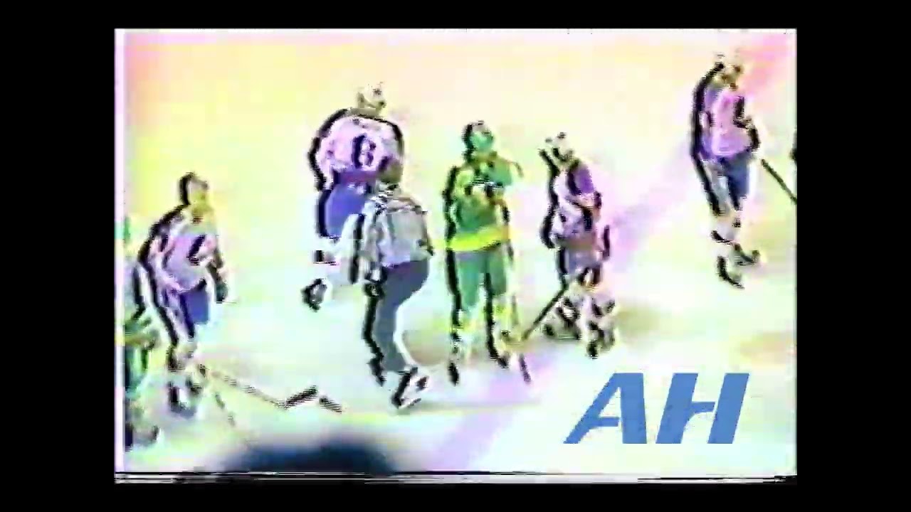 NHL Mar. 28, 1980 Jimmy Mann,WPG v Dave Hanson,MIN Winnipeg Jets Minnesota North Stars