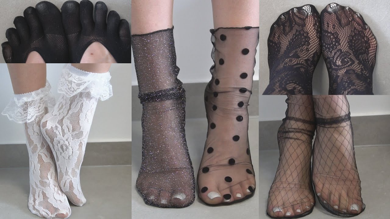 6 FASHION SOCKS Lace, Tulle, Polka Dot // UNBOXING & REVIEW, TRY ON / How to combine socks/ Lookbook
