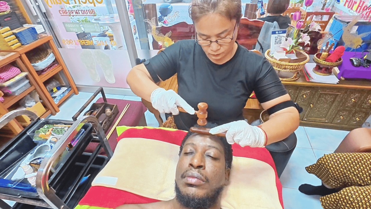ASMR: Intense Thai Face Tok Sen & Head Massage &ndash; She Released All My Stress &ndash; Pattaya 🇹🇭