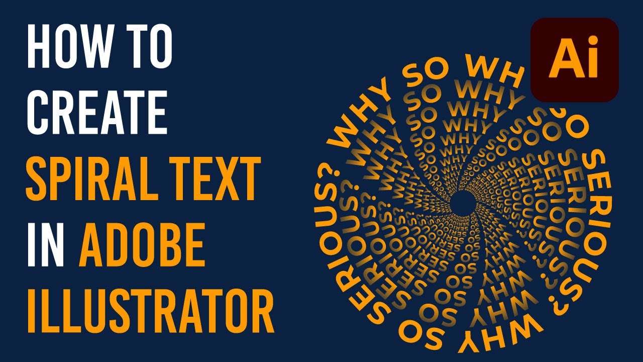 How to create spiral text in Illustrator | DesignerZam | Illustrator | Tutorial
