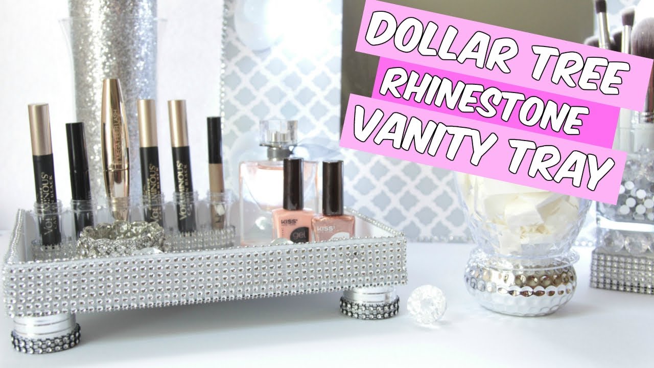 DOLLAR TREE RHINESTONE VANITY TRAY
